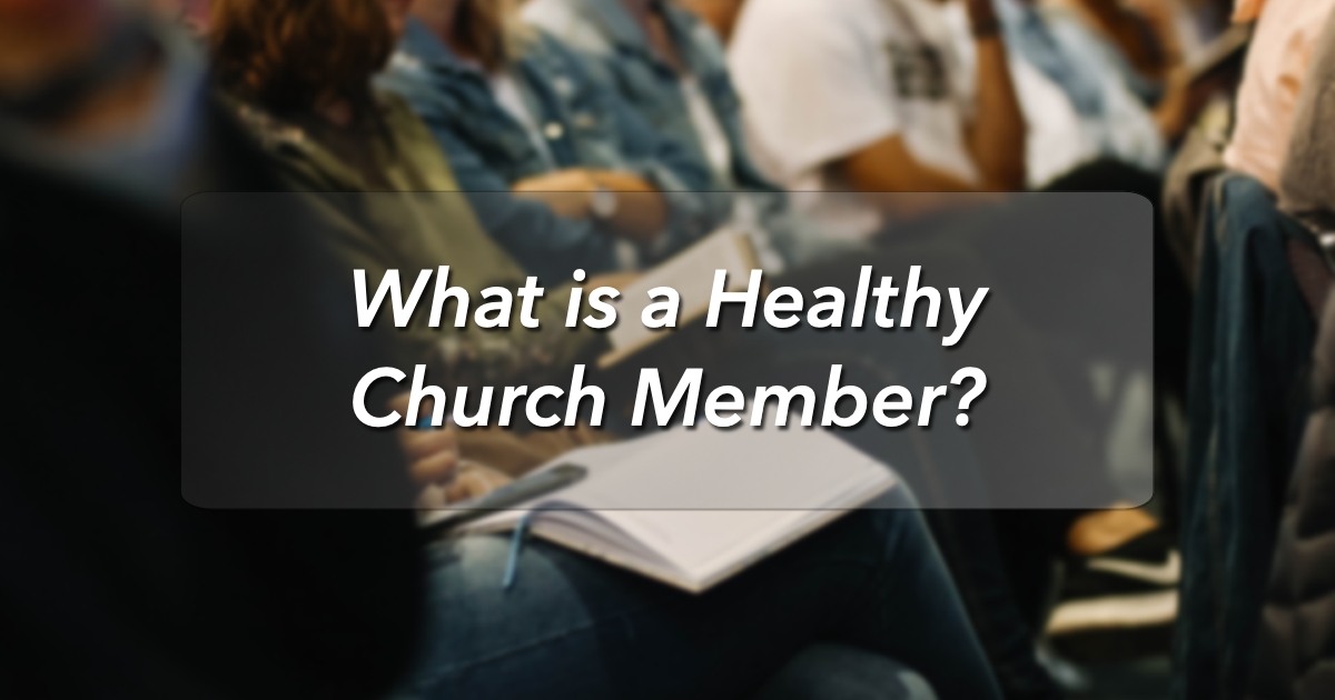 What Is A Healthy Church Member Pdf